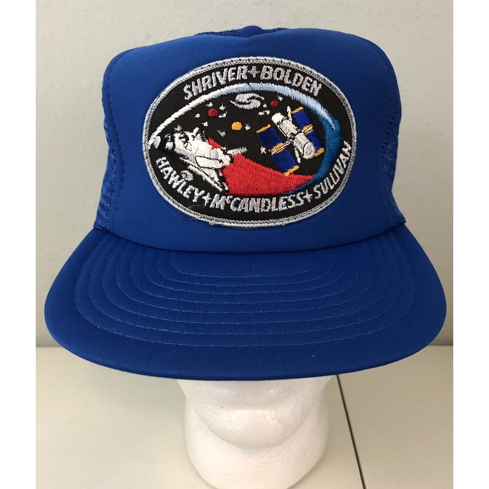NASA Space Program Shriver Bolden Hawley McCandless Sullivan Snapback Hat Blue